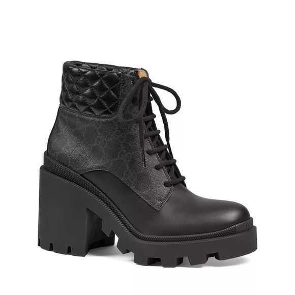 Gucci Apollo GG Supreme Lace Up Boots - Picture 1 of 6
